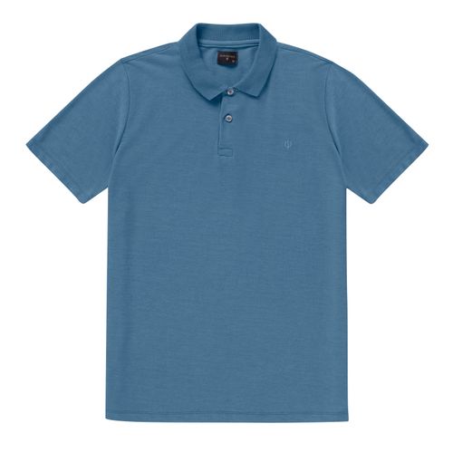 Camisa Polo Básica Masculina Diametro Azul