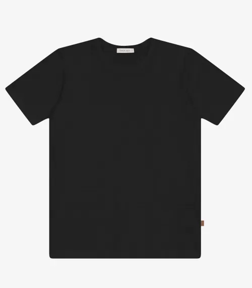 Camiseta Menino em Meia Malha Trick Nick Preto