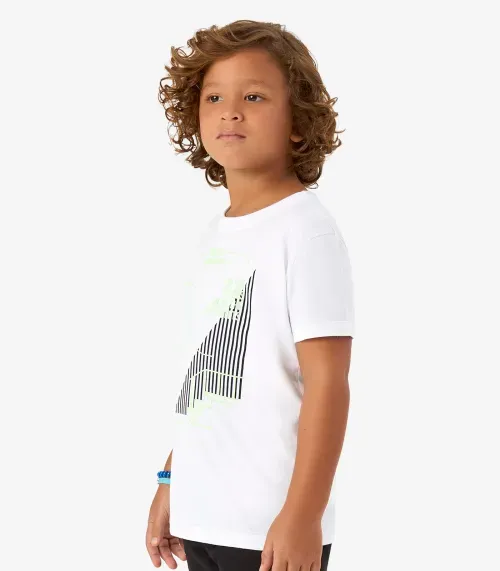 Camiseta Infantil Masculina Meia Malha Rovi Kids Branco