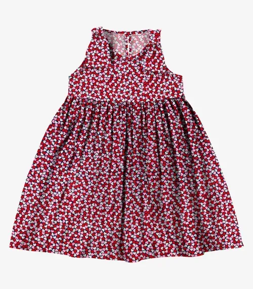 Vestido em Popeline Rovi Kids Azul