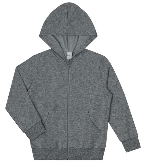 Jaqueta Infantil Moletom com Capuz Rovitex Kids Cinza