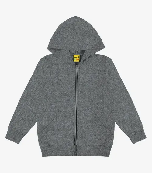 Jaqueta Infantil Moletom com Capuz Rovitex Kids Cinza