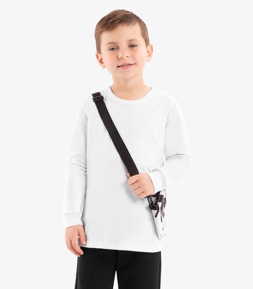 Camiseta Manga Longa Básica Rovitex Kids Branco