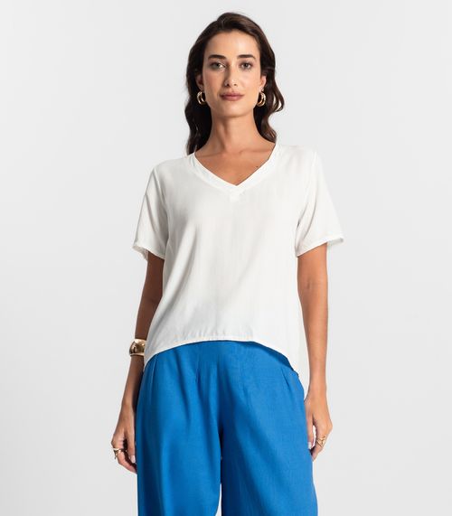 Blusa Feminina Viscose Endless Off White