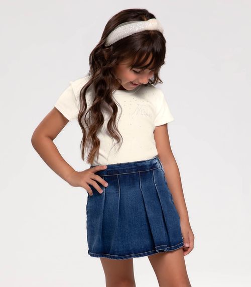 Blusa Infantil Em Ribana Trick Nick Bege