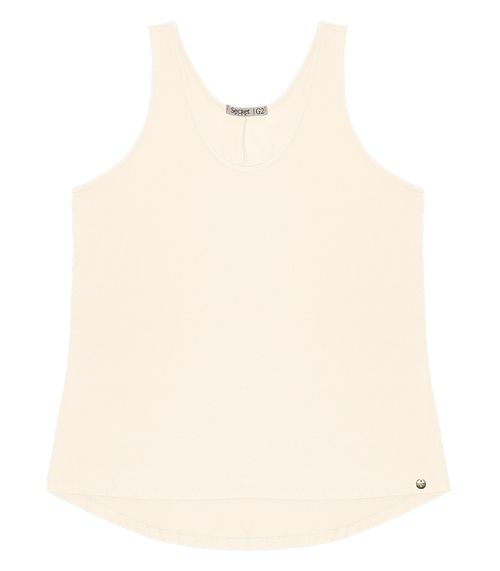 Regata Feminina Plus Size Secret Glam Bege