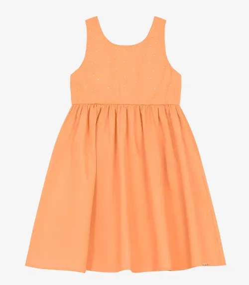 Vestido Menina em Tricoline Trick Nick Laranja
