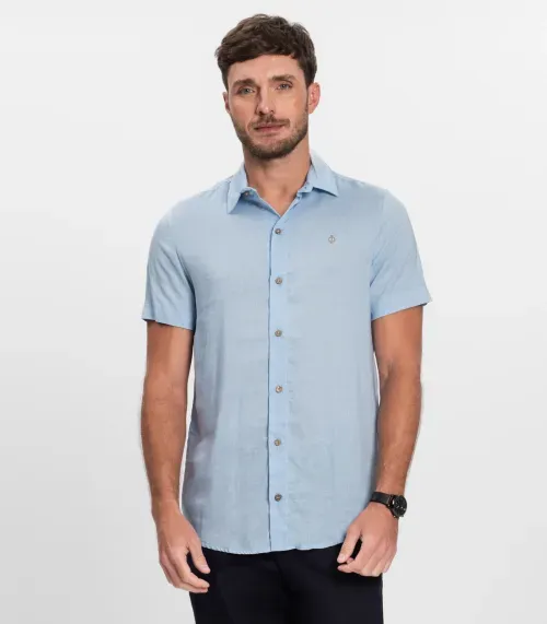 Camisa Masculina Diametro Azul