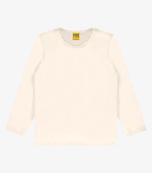 Camiseta manga longa malha térmica Rovi Kids Bege