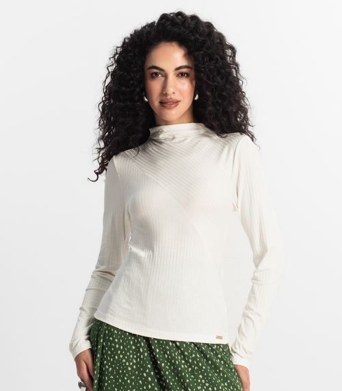 Blusa Manga Longa Feminina Rovitex Bege