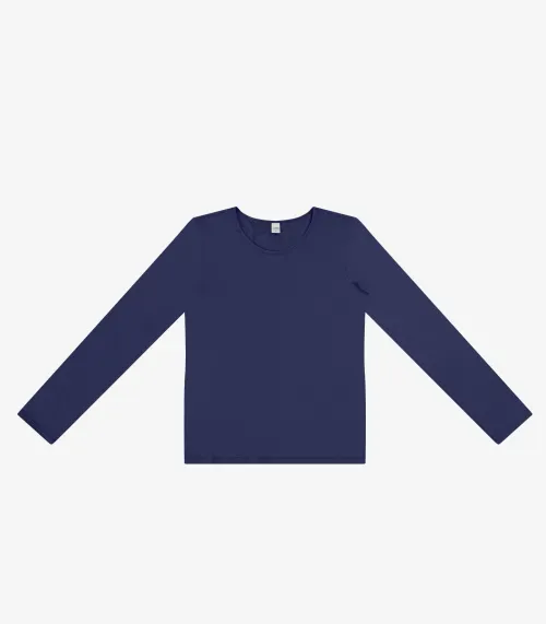 Blusa Feminina Manga Longa Rovitex Azul