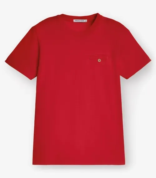 Camiseta Masculina em Meia Malha Trick Nick Vermelho