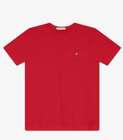 Camiseta Masculina em Meia Malha Trick Nick Vermelho