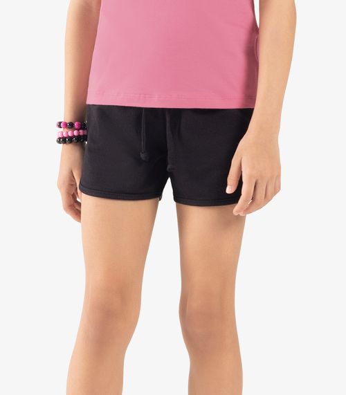Shorts Básico Infantil Feminino Rovi Kids Preto