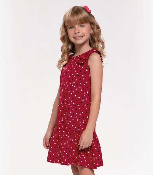 Vestido Infantil Com Laço Trick Nick Vermelho