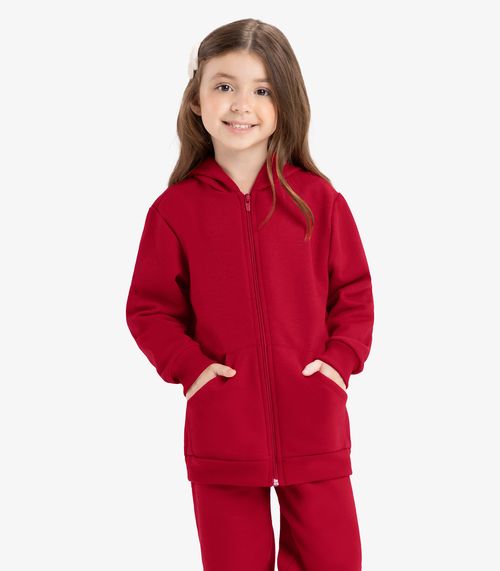 Jaqueta Infantil Moletom com Capuz Rovitex Kids Vermelho