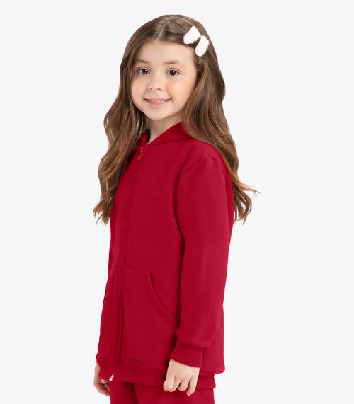 Jaqueta Infantil Moletom com Capuz Rovitex Kids Vermelho