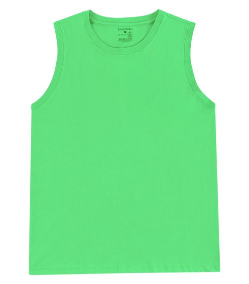 Regata Masculina Básico Meia Malha Diametro Verde