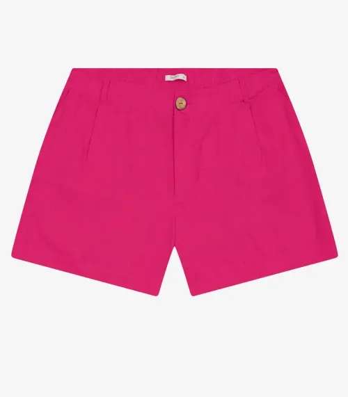 Shorts Curto Feminino Plus Size Secret Glam Rosa