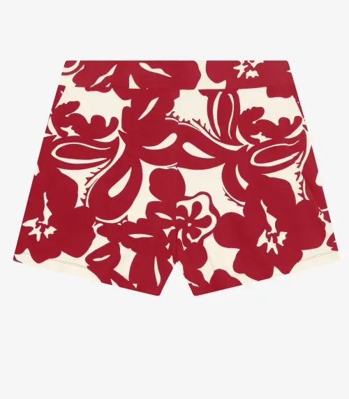 Shorts Viscose Maquinetada Plus Size Secret Glam Vermelho