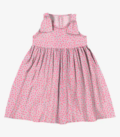 Vestido em Popeline Rovi Kids Rosa