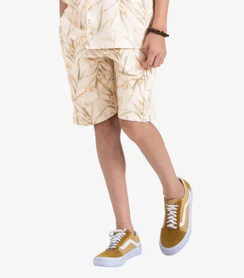 Bermuda Juvenil Masculina em Molecotton Minty Bege