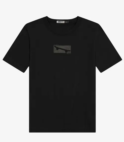 Camiseta Juvenil Masculina em Meia Malha Minty Preto
