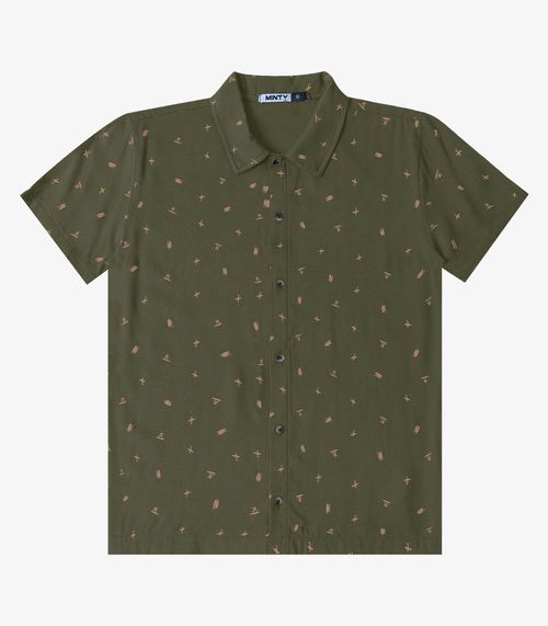 Camisa Juvenil Em Viscose Masculina Minty Verde