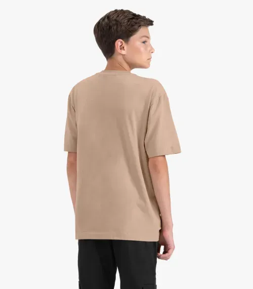 Camiseta Juvenil Masculina em Meia Malha Minty Marrom