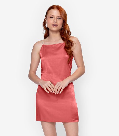 Vestido Juvenil Em Viscopoly Minty Laranja