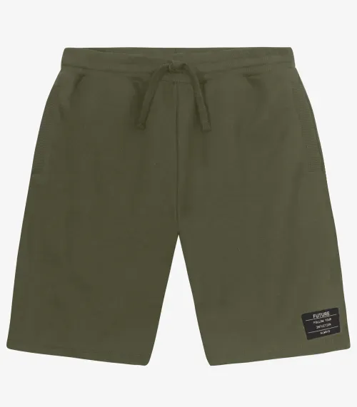 Bermuda Juvenil Masculina em Moletom Minty Verde