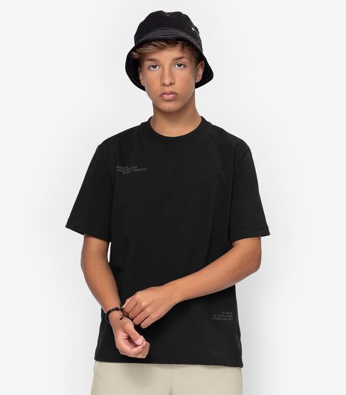 Camiseta Juvenil Em Malhão Masculina Minty Preto