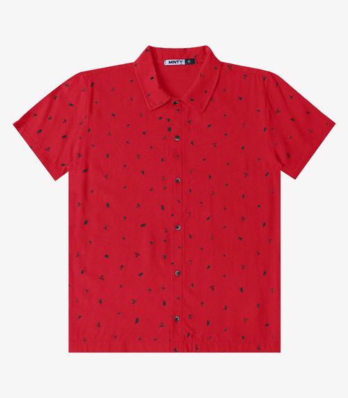 Camisa Juvenil Em Viscose Masculina Minty Vermelho