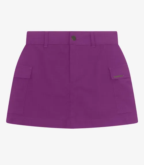 Saia Juvenil Feminina Sarja Twill Minty Roxo