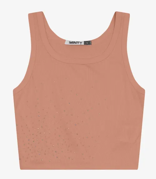 Regata Juvenil Feminina em Ribana de Viscose Minty Marrom