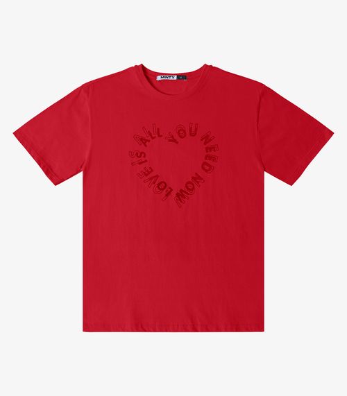 T- Shirt Feminina Estampada Minty Vermelho