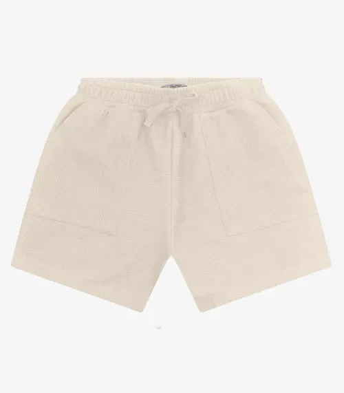 Shorts Juvenil Feminino em Moletinho Minty Bege