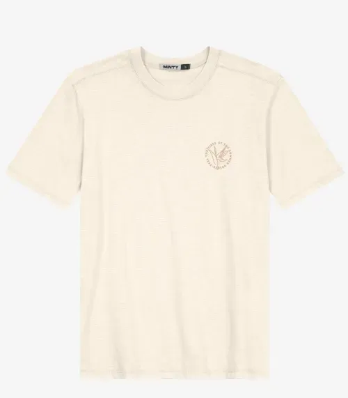 Camiseta Juvenil Masculina em Meia Malha Minty Bege