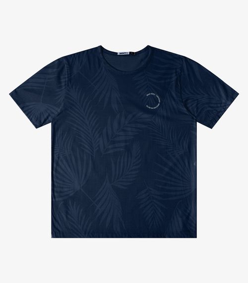 Camiseta Meia Malha Masculina Minty Azul
