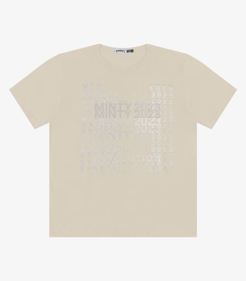 Camiseta Juvenil Estampada Masculina Minty Bege