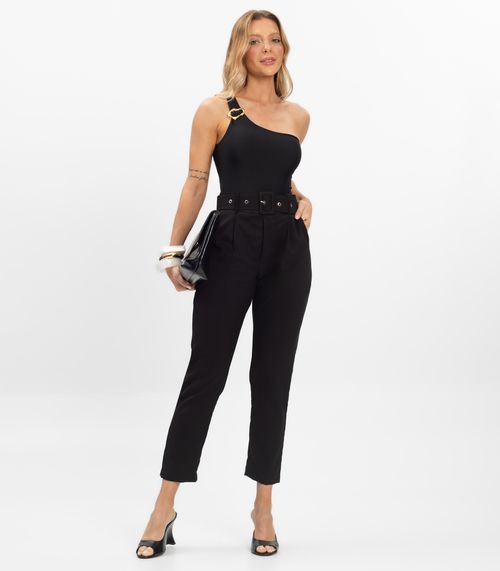 Calça Cenoura Feminina Com Cinto Dianna Preto