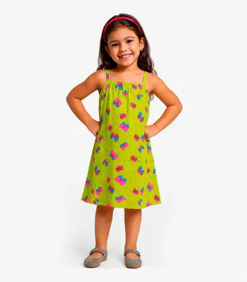 Vestido Feminino Infantil Select Verde