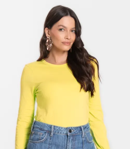 Blusa Manga Longa Básica Select Verde