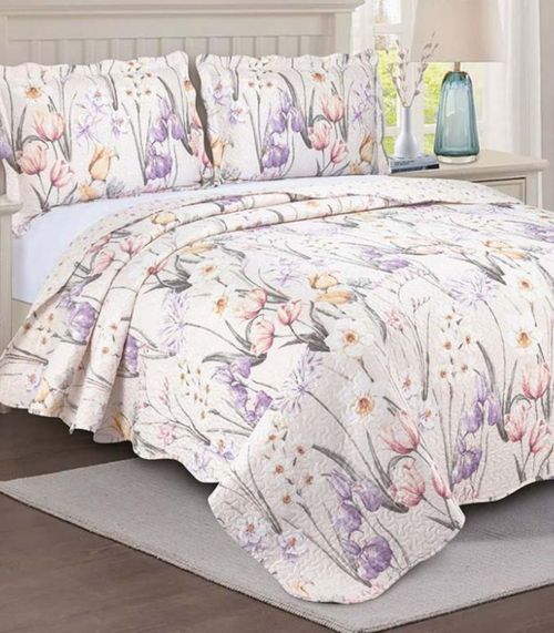 Jogo De Colcha Evolution Patchwork King Camesa Bege