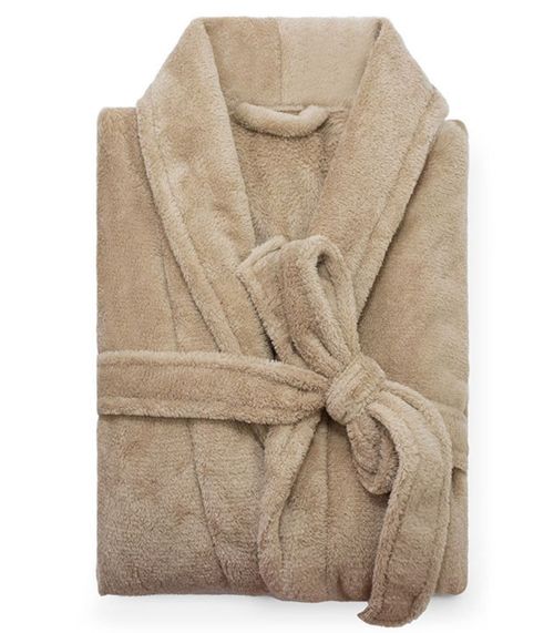 Roupão Masculino Microfibra Manga Longa Camesa Bege