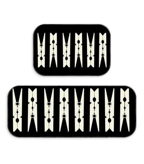 Jogo De Tapetes Para Lavanderia Wevans Preto