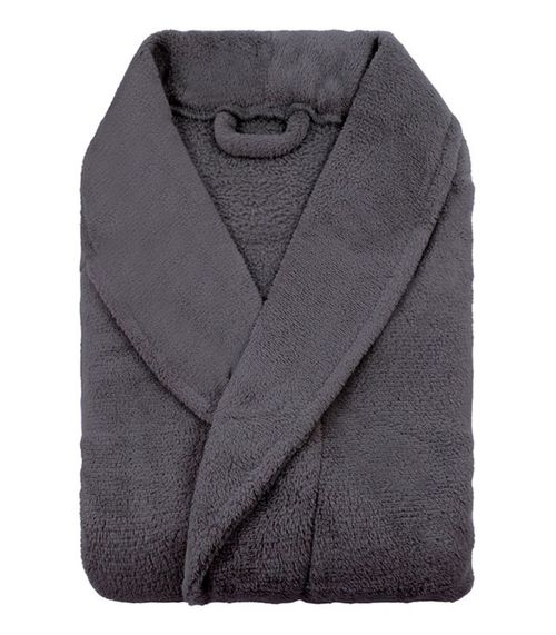 Roupão Masculino Microfibra Manga Longa Camesa Cinza