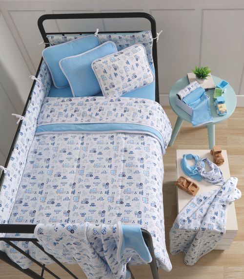 Edredom Bebê Estampado Vivaldi Azul