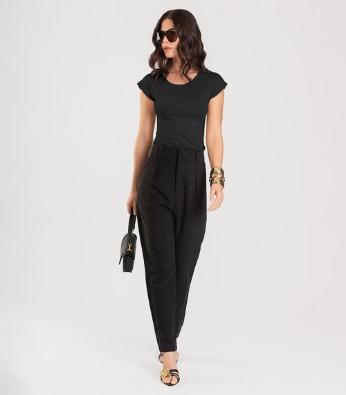 Blusa Feminina Com Franzido Dianna Preto