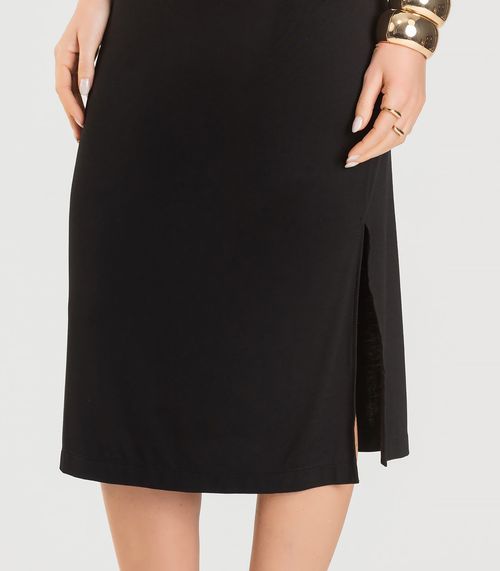 Saia Midi Feminina Dianna Preto